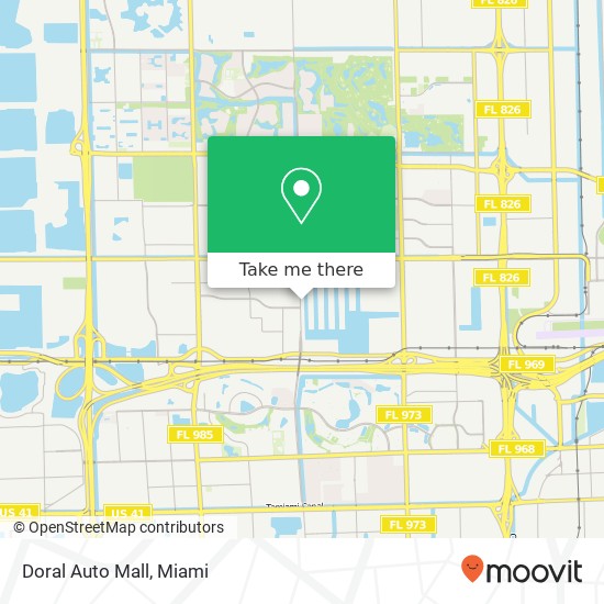 Doral Auto Mall map