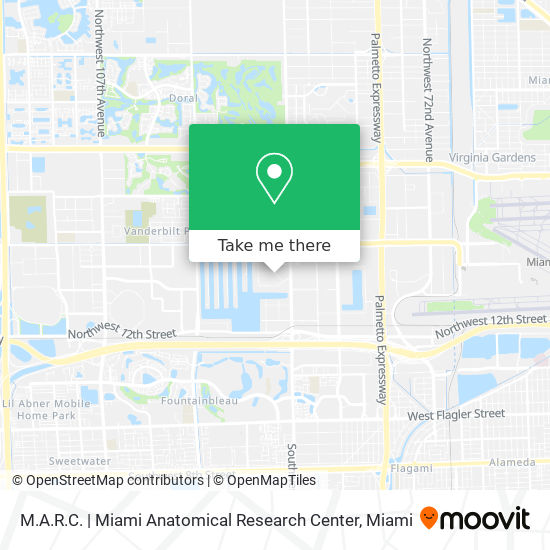 Mapa de M.A.R.C. | Miami Anatomical Research Center