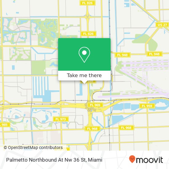 Mapa de Palmetto Northbound At Nw 36 St