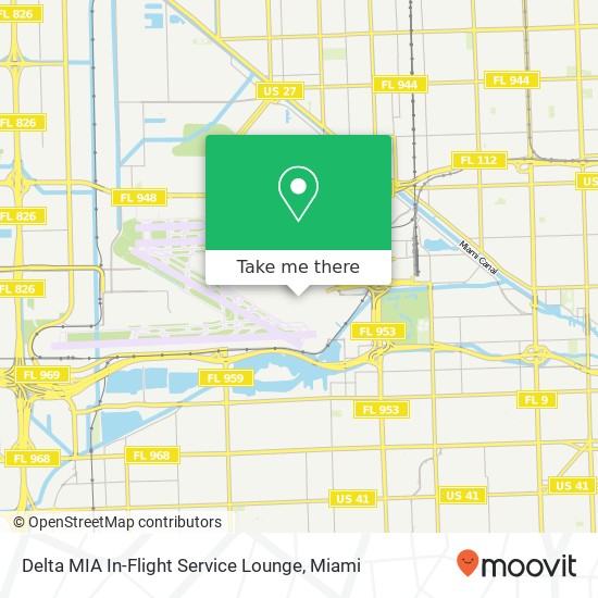 Delta MIA In-Flight Service Lounge map