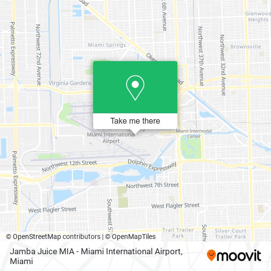 Jamba Juice MIA - Miami International Airport map