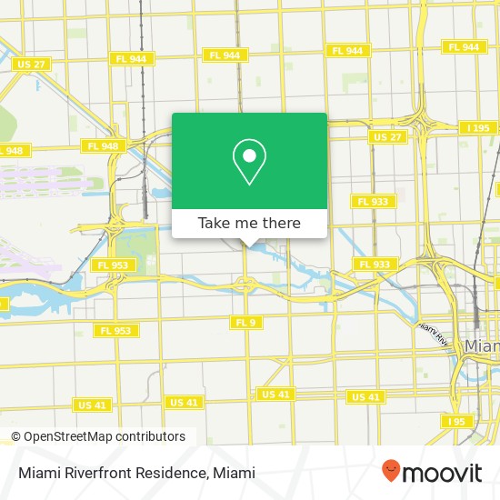 Miami Riverfront Residence map