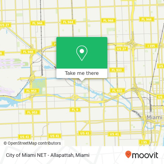 Mapa de City of Miami NET - Allapattah