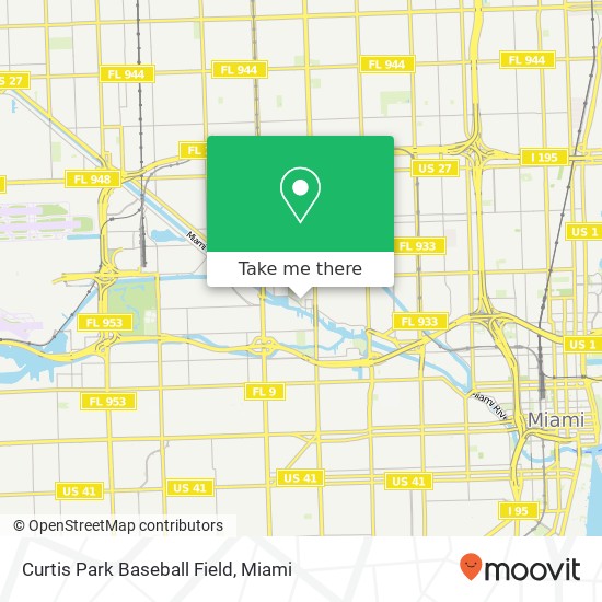 Mapa de Curtis Park Baseball Field