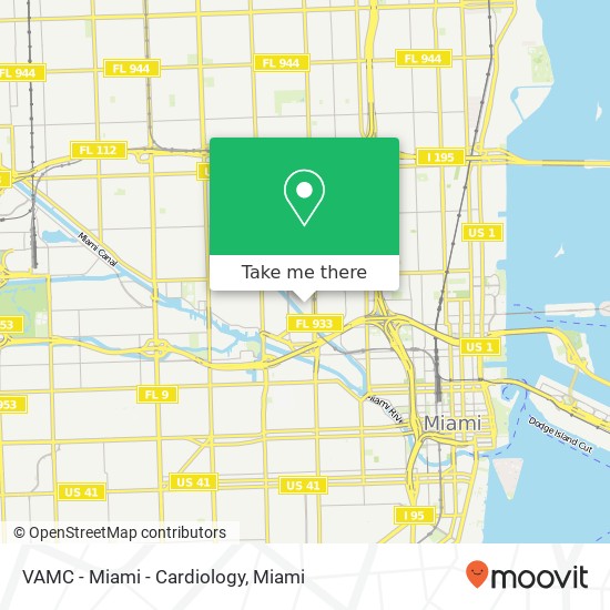 VAMC - Miami - Cardiology map