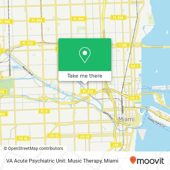 VA Acute Psychiatric Unit: Music Therapy map