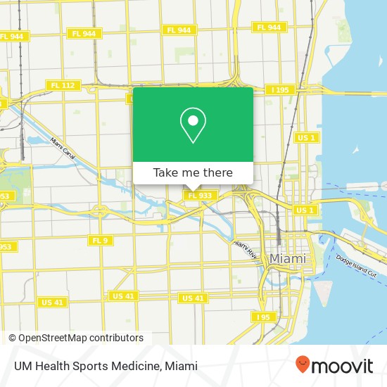 Mapa de UM Health Sports Medicine