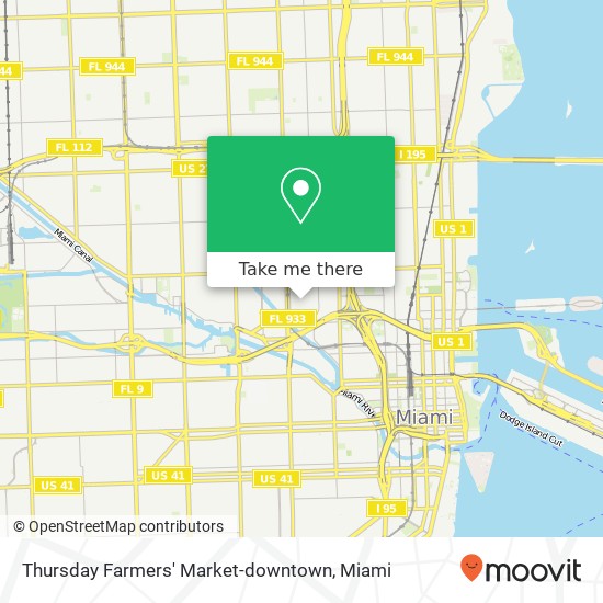 Mapa de Thursday Farmers' Market-downtown