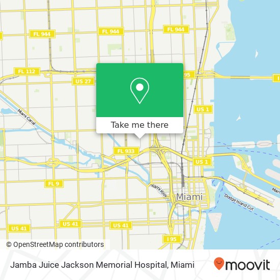 Jamba Juice Jackson Memorial Hospital map