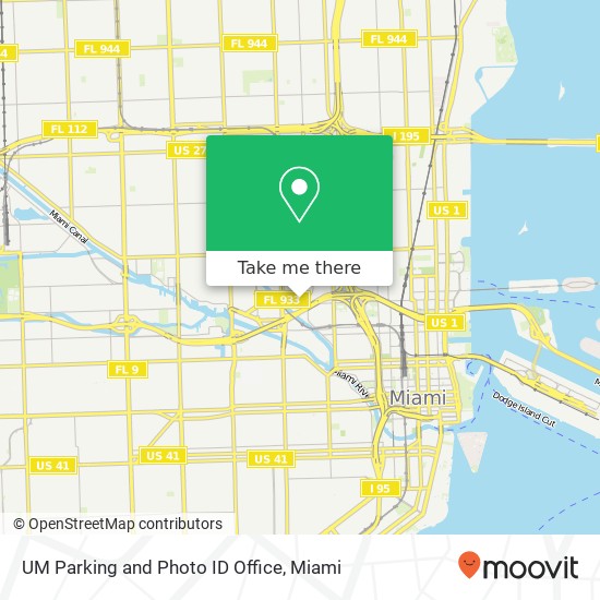 UM Parking and Photo ID Office map