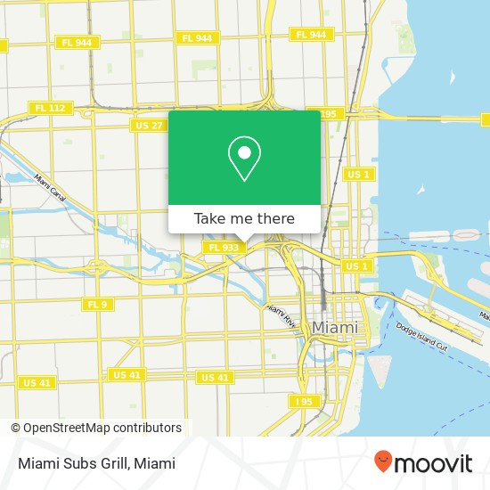 Mapa de Miami Subs Grill