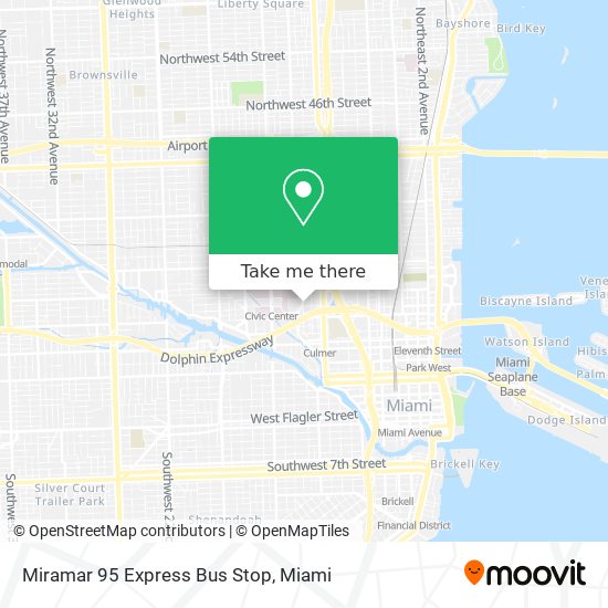 Miramar 95 Express Bus Stop map