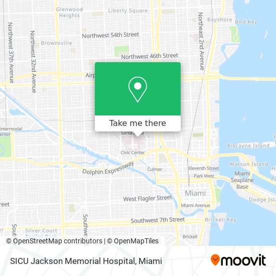 Mapa de SICU Jackson Memorial Hospital