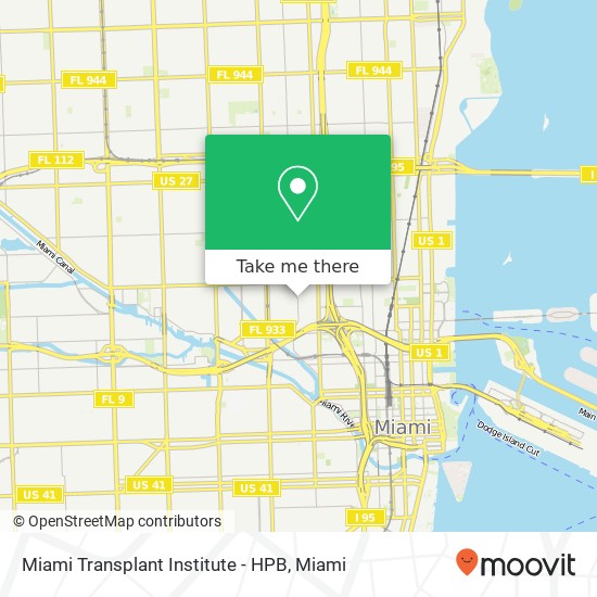 Mapa de Miami Transplant Institute - HPB