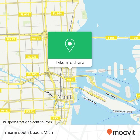 Mapa de miami south beach