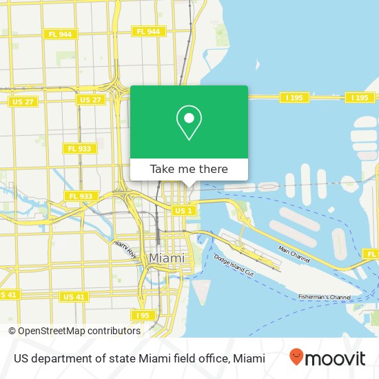 Mapa de US department of state Miami field office