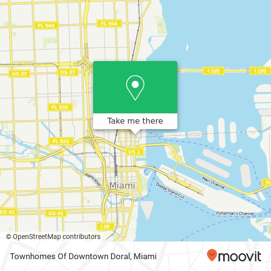 Mapa de Townhomes Of Downtown Doral