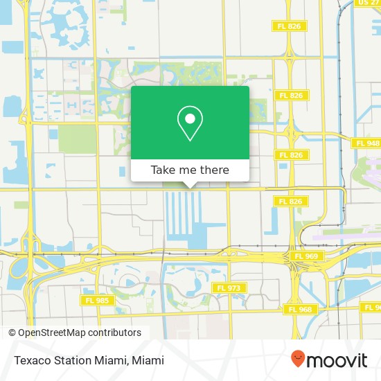 Texaco Station Miami map