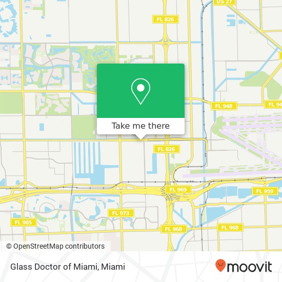 Mapa de Glass Doctor of Miami