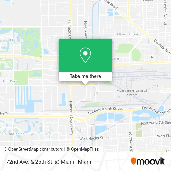 Mapa de 72nd Ave. & 25th St. @ Miami