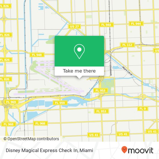 Disney Magical Express Check In map