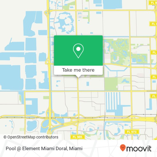 Pool @ Element Miami Doral map