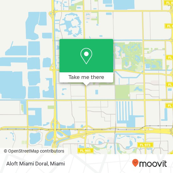 Aloft Miami Doral map