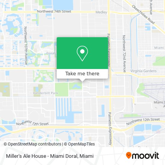 Miller's Ale House - Miami Doral map