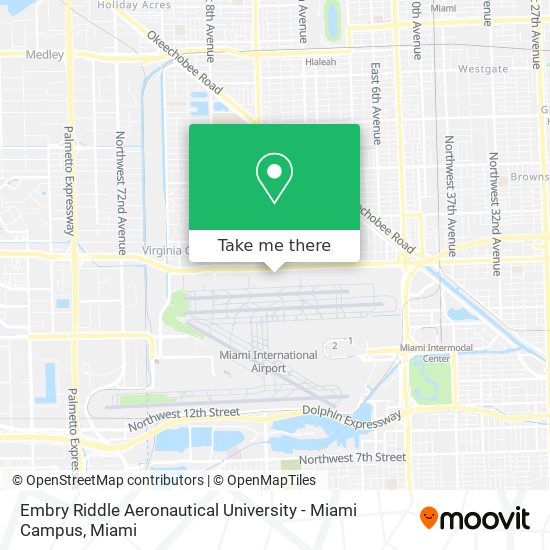 Embry Riddle Aeronautical University - Miami Campus map