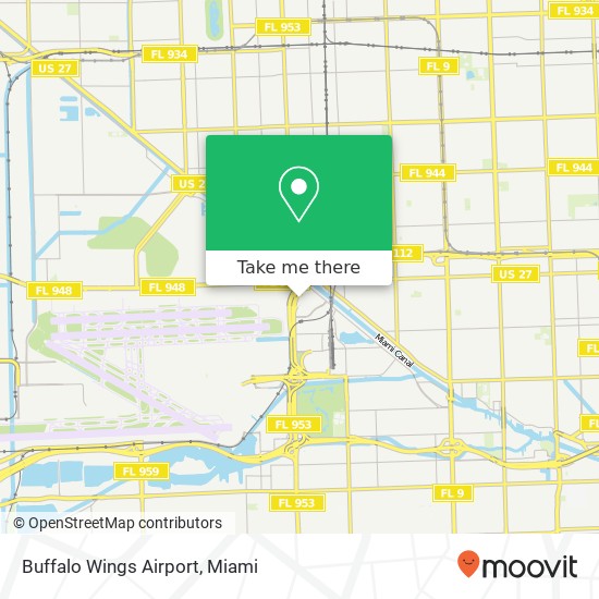 Mapa de Buffalo Wings Airport