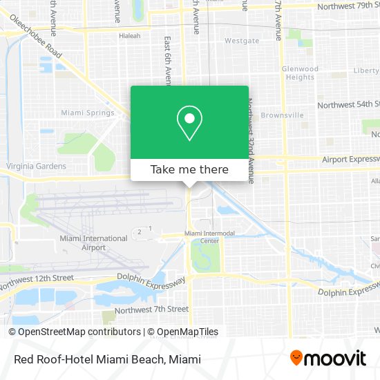 Mapa de Red Roof-Hotel Miami Beach