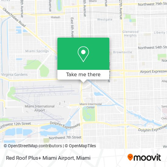 Mapa de Red Roof Plus+ Miami Airport