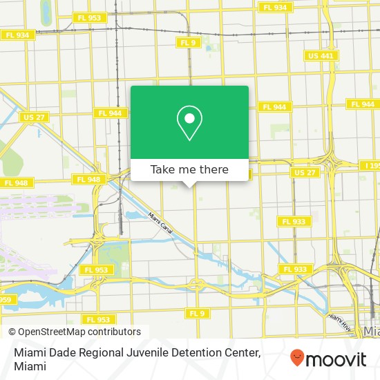 Miami Dade Regional Juvenile Detention Center map