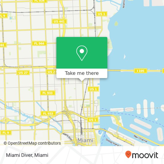 Miami Diver map