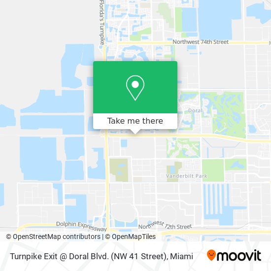 Mapa de Turnpike Exit @ Doral Blvd. (NW 41 Street)