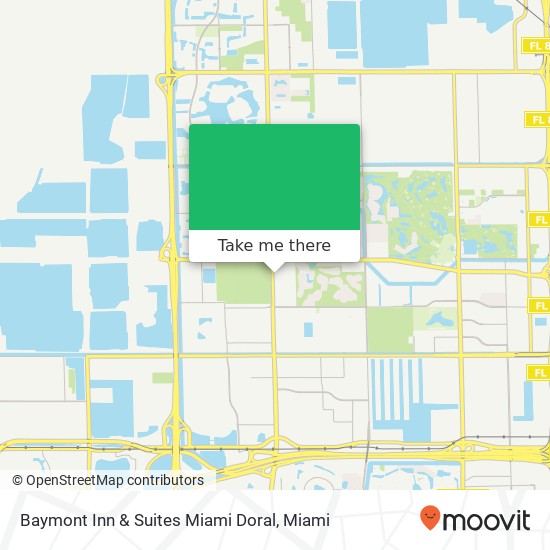 Mapa de Baymont Inn & Suites Miami Doral