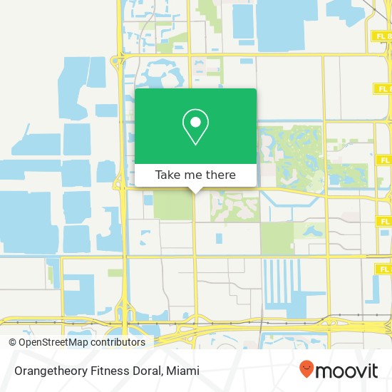 Orangetheory Fitness Doral map