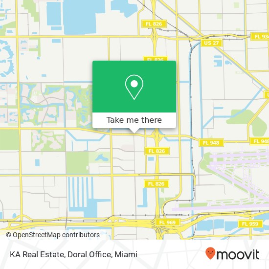 Mapa de KA Real Estate, Doral Office