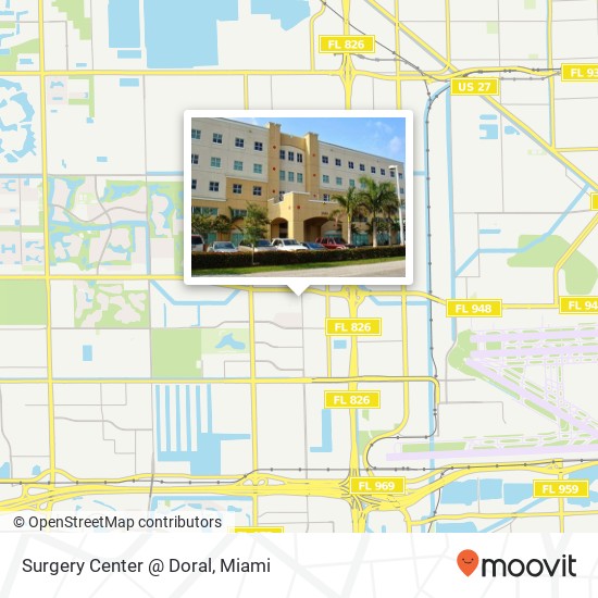 Mapa de Surgery Center @ Doral