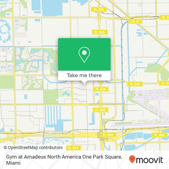 Gym at Amadeus North America One Park Square map