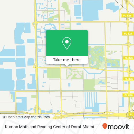 Mapa de Kumon Math and Reading Center of Doral