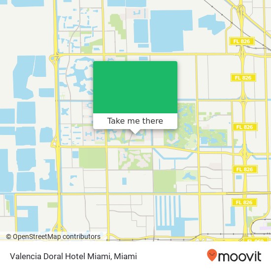 Mapa de Valencia Doral Hotel Miami