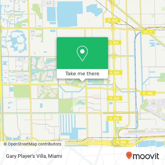 Mapa de Gary Player's Villa