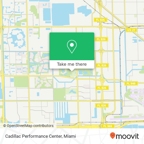 Cadillac Performance Center map