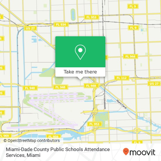 Miami-Dade County Public Schools Attendance Services map