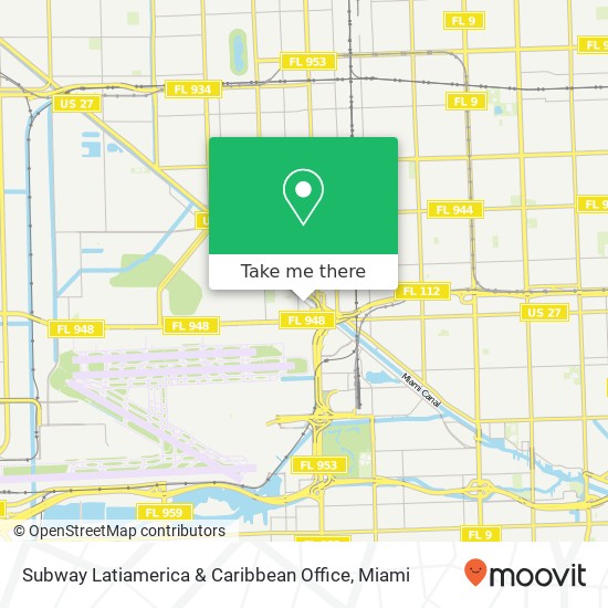 Subway Latiamerica & Caribbean Office map