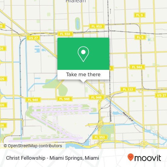 Mapa de Christ Fellowship - Miami Springs