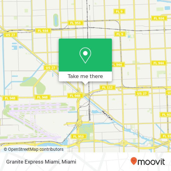 Granite Express Miami map