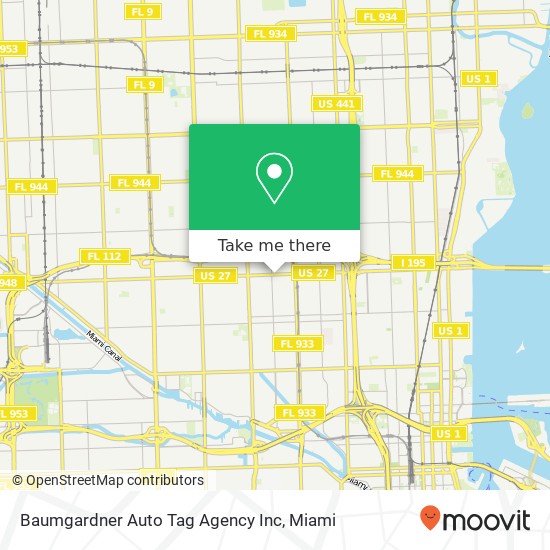Mapa de Baumgardner Auto Tag Agency Inc