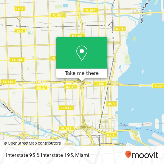 Interstate 95 & Interstate 195 map